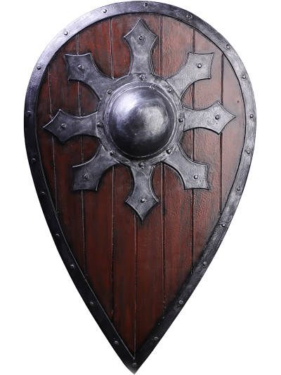 Trollfelsen LARP-Tropfenschild Holzoptik 'Stern' 